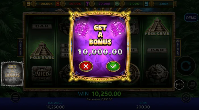 Mayan Madness - écran d'achat de bonus